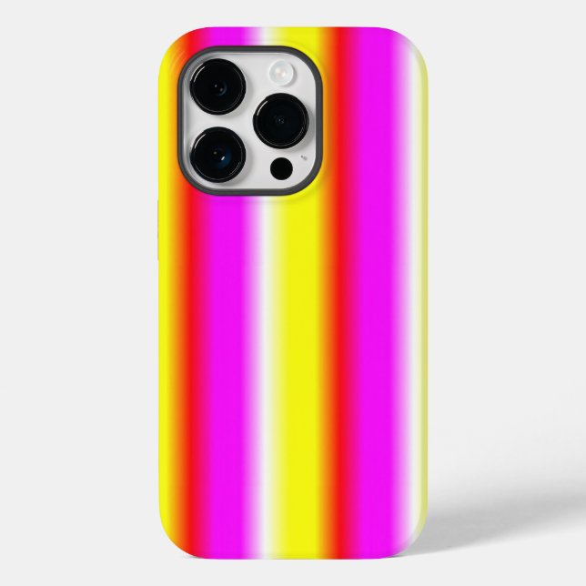 yellow red pink rainbow stripe Case-Mate iPhone case (Back)