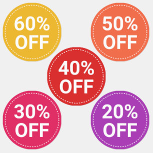 Yellow Red Purple Small Business Sales 60% Off
