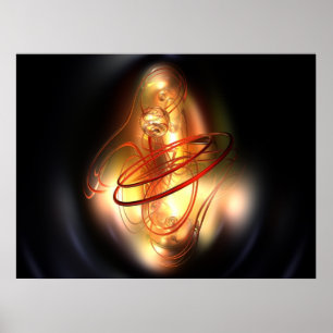 Yellow red shine poster