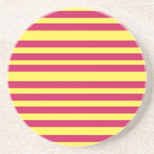 Yellow, Red Spring Mood Lines Coasters