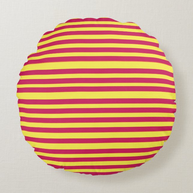 Yellow, Red Spring Mood Lines  cushion (Front)