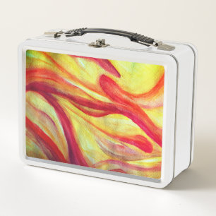 Yellow & Red Watercolor Art Photography Lunchbox