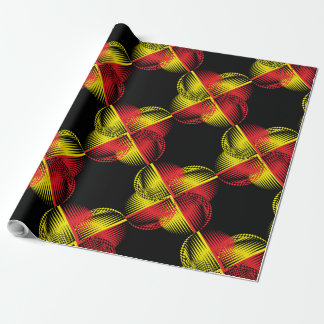 yellow reg demicircle game on black wrapping paper