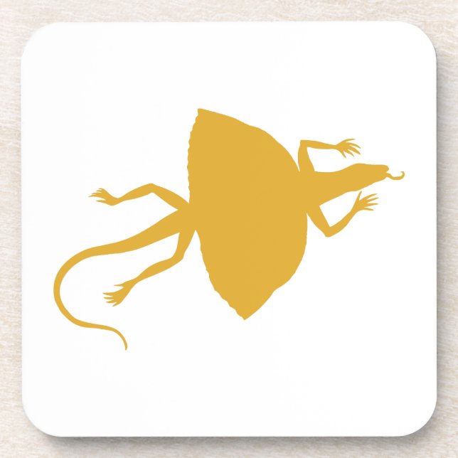 Yellow reptile coaster (Front)
