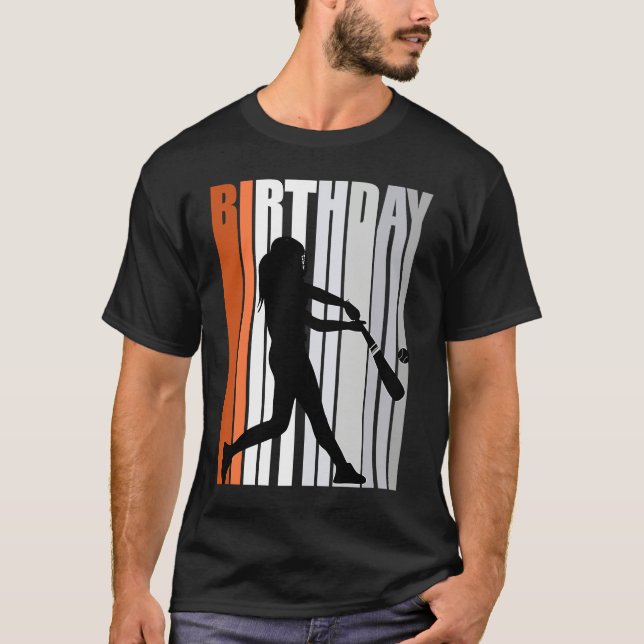 Yellow Retro Softball Baseball Base Run Girls Teen T-Shirt (Front)