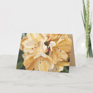 Yellow rhododendron Birthday Card