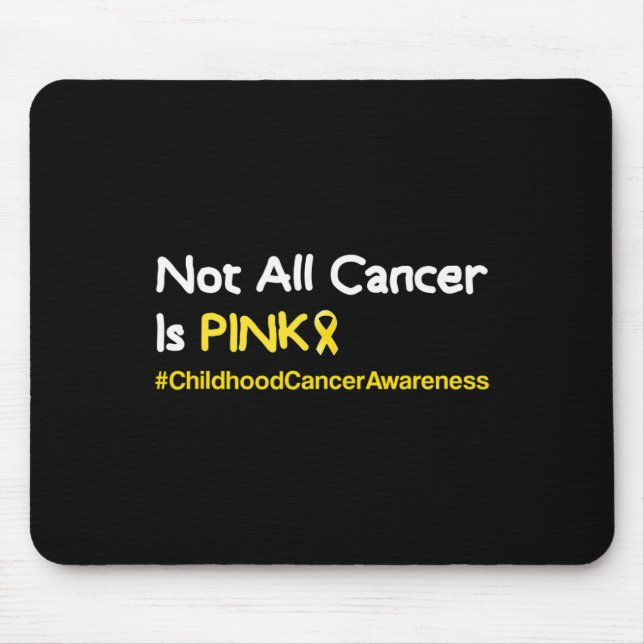 Yellow Ribbon  Childhood Cancer  For Kids Youth  Mouse Mat (Front)