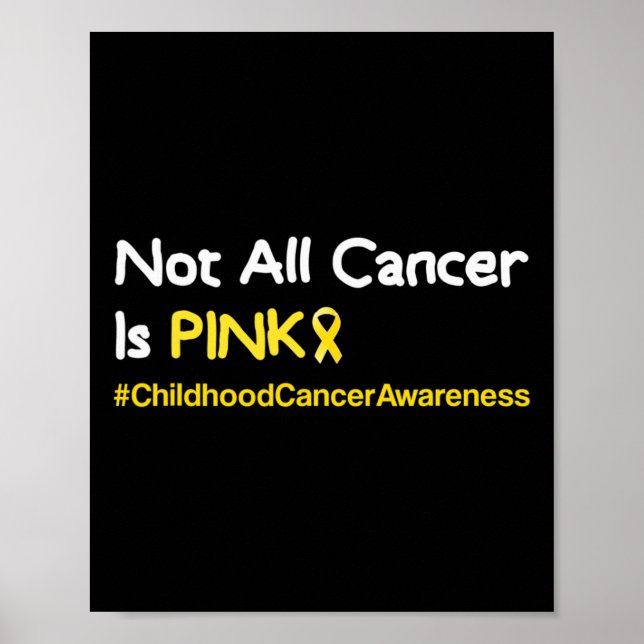 Yellow Ribbon  Childhood Cancer  For Kids Youth  Poster (Front)