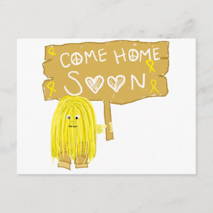 Yellow Ribbon Come Home Soon Postcard