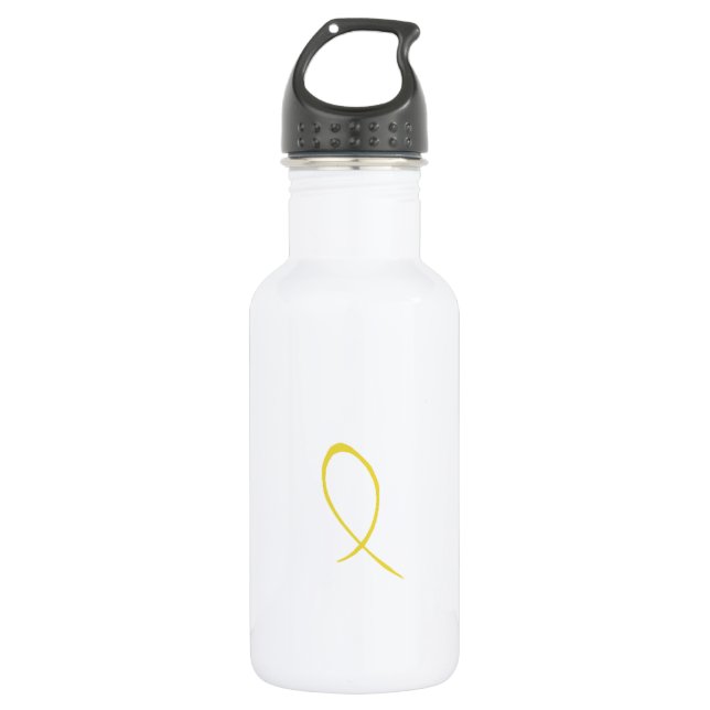 Yellow Ribbon Customisable 532 Ml Water Bottle (Front)