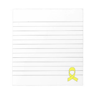 Yellow Ribbon Drawing Lined Notepad