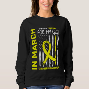 Yellow Ribbon Endometriosis Awareness Gigi America Sweatshirt