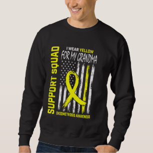 Yellow Ribbon Endometriosis Awareness Grandma Supp Sweatshirt
