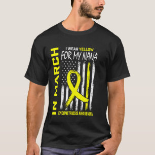 Yellow Ribbon Endometriosis Awareness Nana America T-Shirt