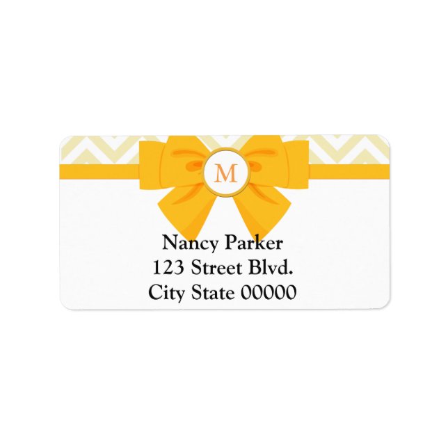 Yellow Ribbon Monogram Label (Front)