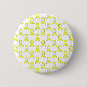 Yellow Ribbon Pattern 6 Cm Round Badge