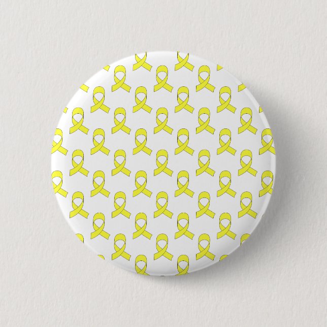 Yellow Ribbon Pattern 6 Cm Round Badge (Front)