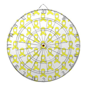 Yellow Ribbon Pattern Dartboard