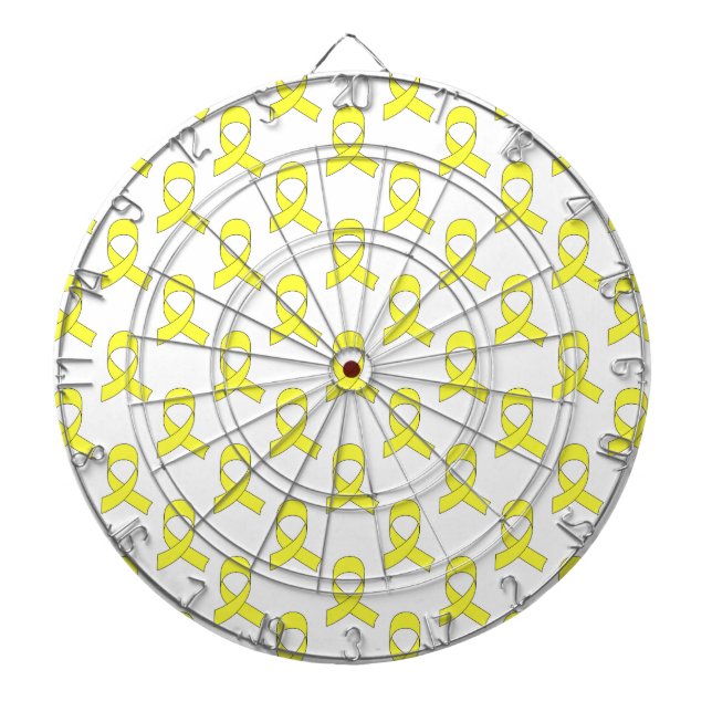 Yellow Ribbon Pattern Dartboard (Front)