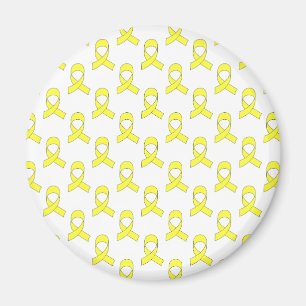 Yellow Ribbon Pattern Magnet