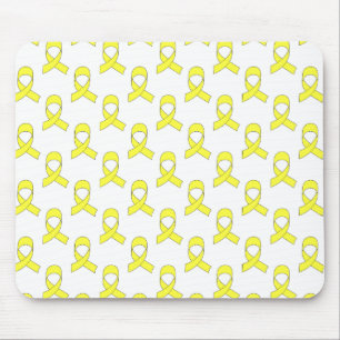 Yellow Ribbon Pattern Mouse Mat