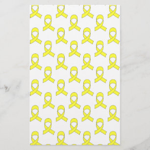 Yellow Ribbon Pattern Stationery