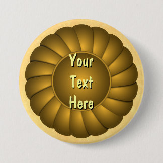 Yellow Ribbon Rosette to Personalise 7.5 Cm Round Badge