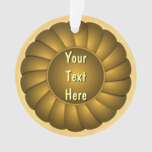 Yellow Ribbon Rosette to Personalise Ornament