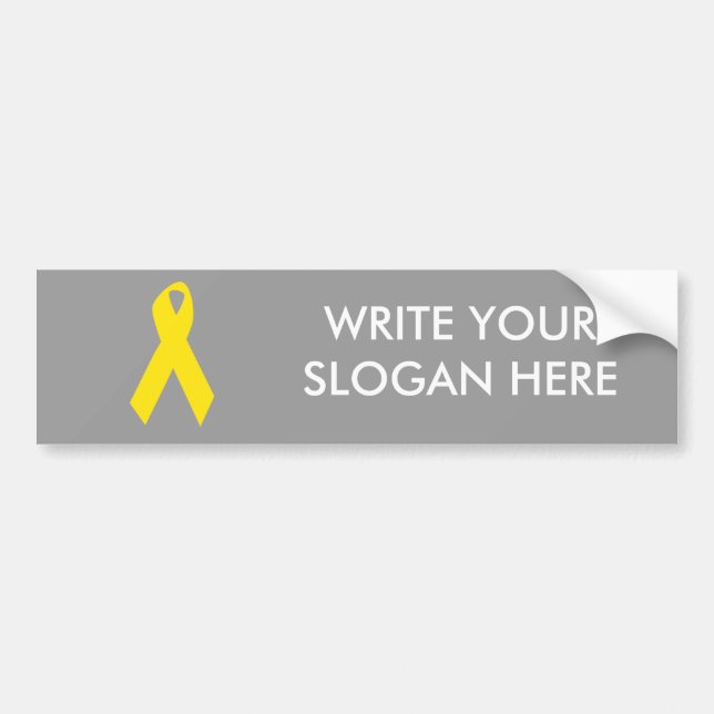Yellow Ribbon / Suicide Awareness Bumper Sticker (Front)