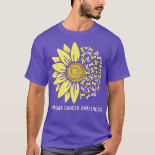 Yellow Ribbon Sunflower Sarcoma Cancer Awareness P T-Shirt