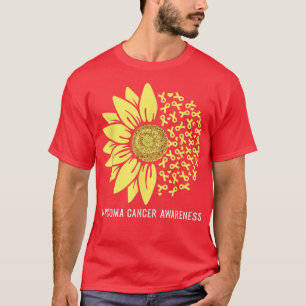 Yellow Ribbon Sunflower Sarcoma Cancer Awareness  T-Shirt