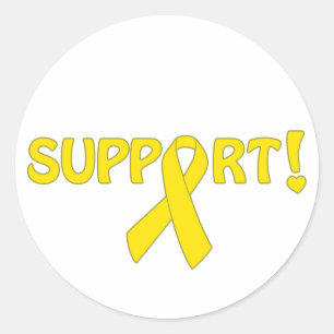 Yellow Ribbon Support! Classic Round Sticker