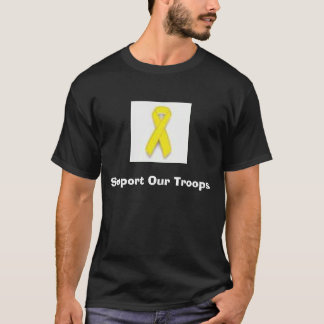 yellow ribbon, Support Our Troops. T-Shirt