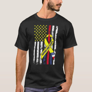Yellow Ribbon Support Our Troops Veterans T-Shirt