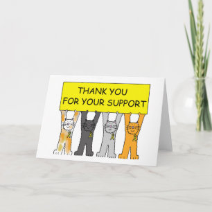 Yellow Ribbons Thank You for Your Support Card