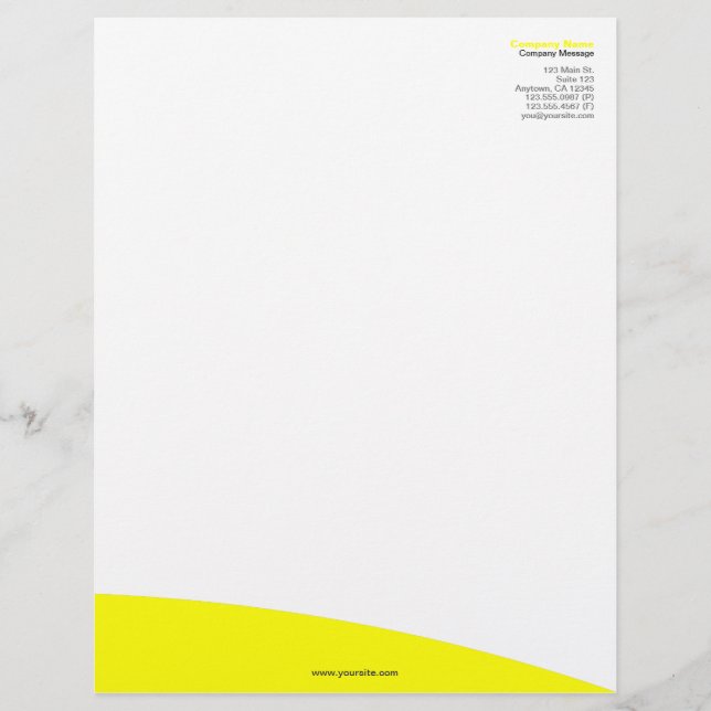 Yellow Rolling Hill Letterhead (Front)