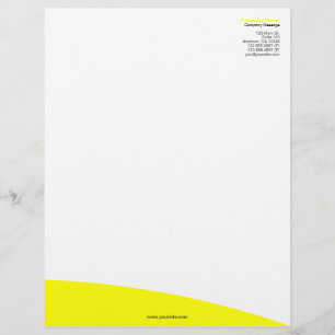 Yellow Rolling Hill Letterhead Template