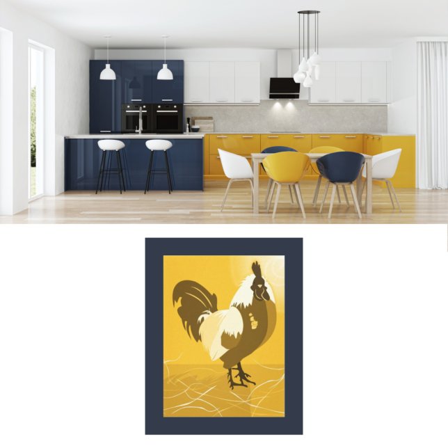 Yellow Rooster Country Kitchen Wall Art (Yellow Rooster Country Kitchen Wall Art)