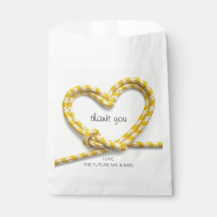 Yellow Rope Heart Rock Climbing Party Thank You Favour Bags