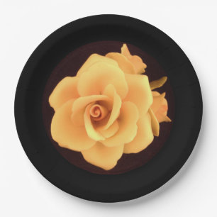 Yellow Rose, 2004 Photo. Paper Plate