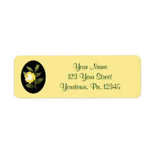 Yellow Rose Address Label
