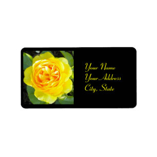Yellow Rose address labels