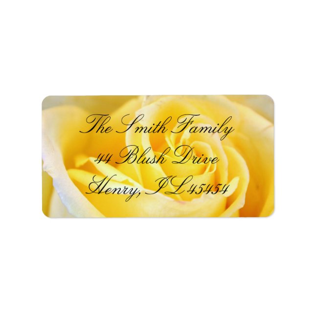 Yellow Rose Address Labels (Front)