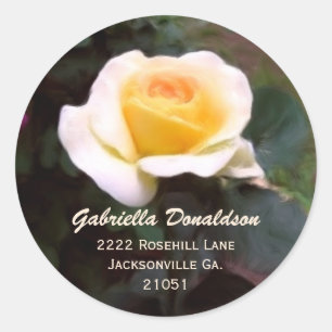 Yellow Rose: Address Stickers
