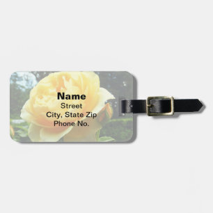 Yellow Rose and Buds Luggage Tag