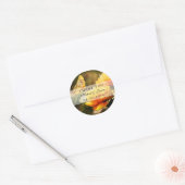 Yellow Rose and Butterfly Wedding Favour Stickers (Envelope)