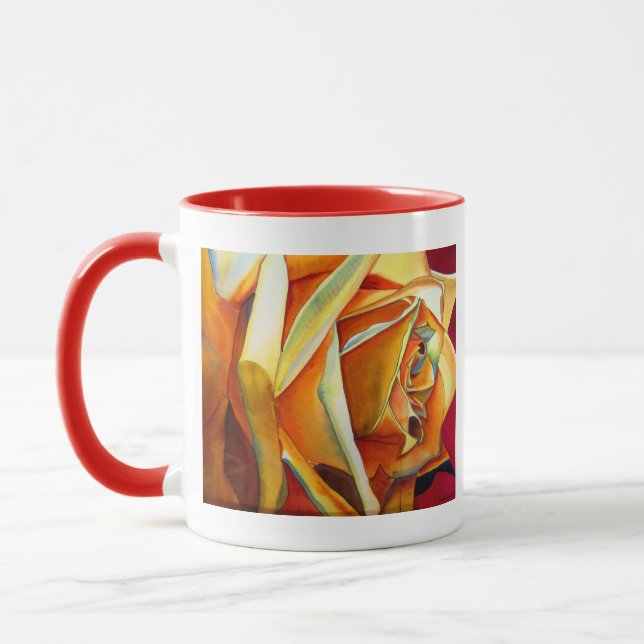 Yellow Rose Art Happy Mother's Day mug (Left)