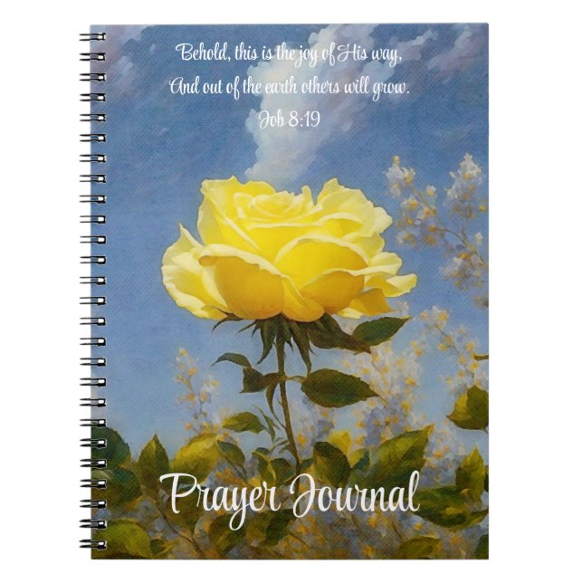 Yellow Rose Art Prayer Bible Verse Journal (Front)
