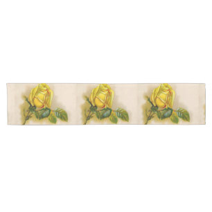 Yellow Rose Artwork Print Fine Art Short Table Runner