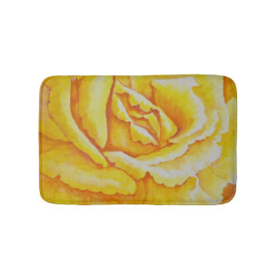 Yellow Rose Bath Mat